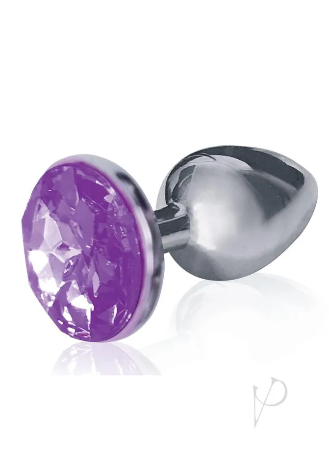 The 9s The Silver Starter Bejeweled Stainless Steel Plug Violet The 9s Anal