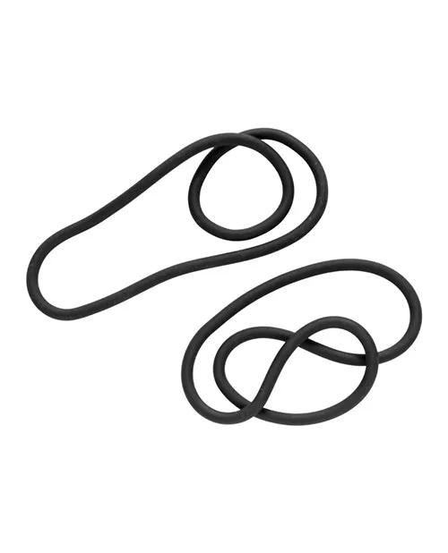 The Xplay Wrap Ring Silicone Slim 18in 2 pack Black Perfect Fit Anal