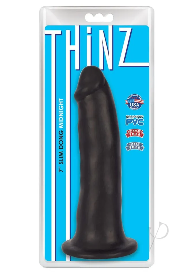 Thinz Dildos Thinz Slim Dong 7in Black