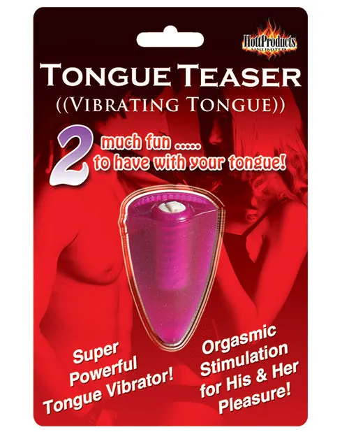 Tongue Teaser Silicone Oral Vibrator Magenta Hott Products Female Sex Toys