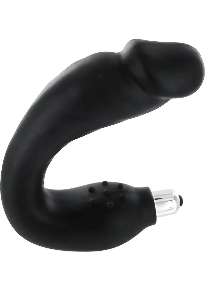 Trinity Men Female Sex Toys Trinity Men Silicone Vibrating PSpot Massager Black