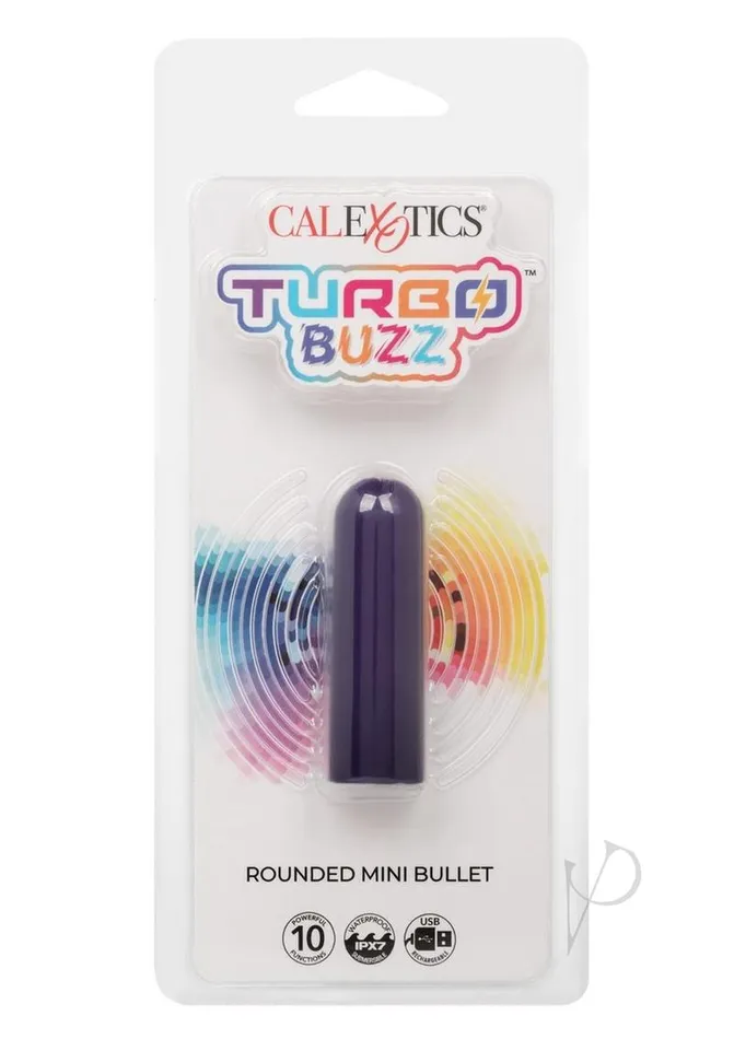 Turbo Buzz Vibrators Turbo Buzz Rechargeable Rounded Mini Bullet Purple