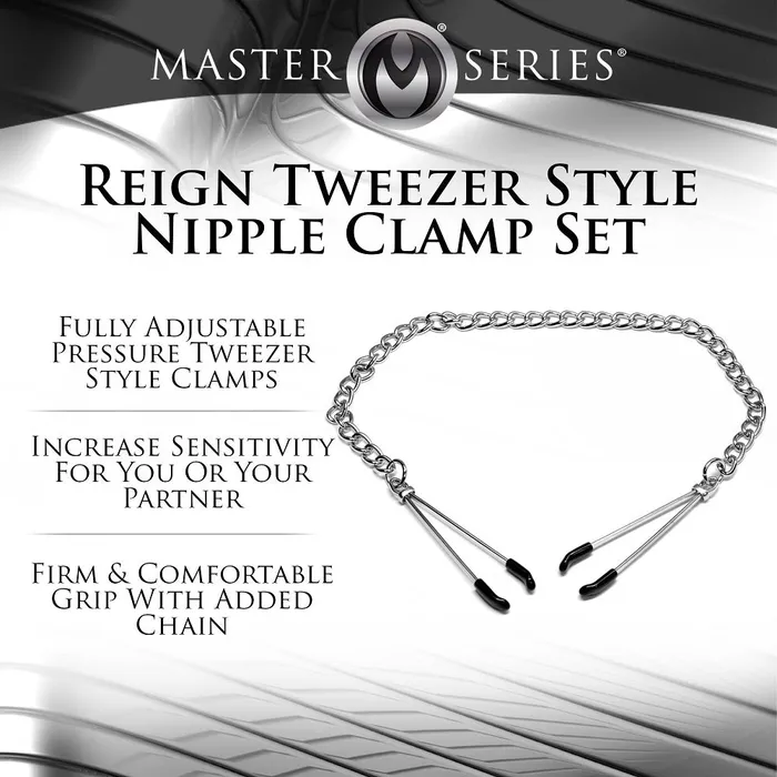 Tweezer Nipple Clamps Master Series Nipple Clitoral Toys