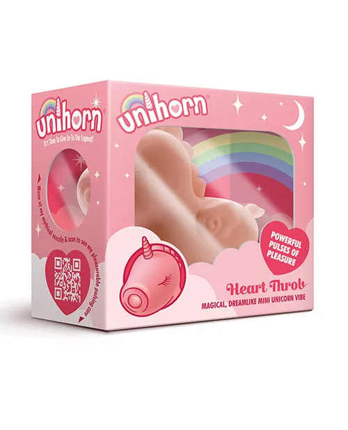 Unihorn Heart Throb The Pulsing One Silicone Clitoral Stimulator Pink Unihorn Female Sex Toys
