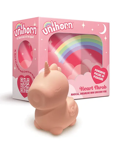 Unihorn Heart Throb The Pulsing One Silicone Clitoral Stimulator Pink Unihorn Female Sex Toys