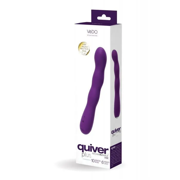 VeDO Quiver Plus Rechargeable Vibe Deep Purple Vedo Vibrators