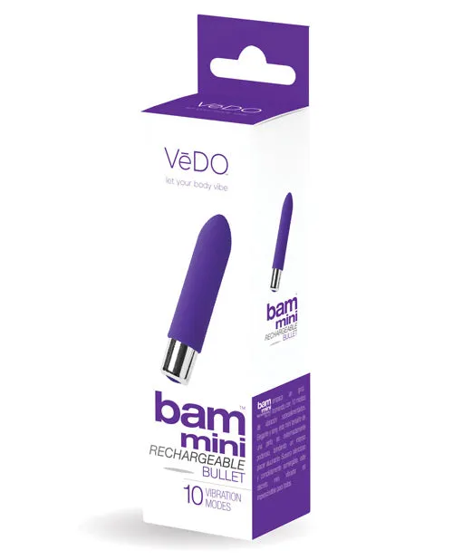 Vedo Vibrators VeDO Bam Mini Rechargeable Bullet Vibe Into You Indigo Vedo Vibrators VeDO Bam Mini Rechargeable Bullet Vibe Into You Indigo