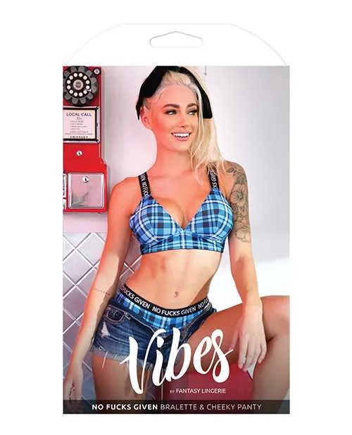 Vibes By Fantasy Lingerie Vibrators Vibes No Fuck Given Bralette Cheeky Panty Monday Blue ML Vibes By Fantasy Lingerie Vibrators Vibes No Fuck Given Bralette Cheeky Panty Monday Blue ML