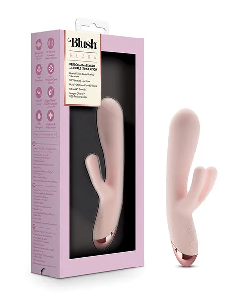 Vibrators Blush Blush Collection Elora Rechargeable Silicone Rabbit Vibrator Pink