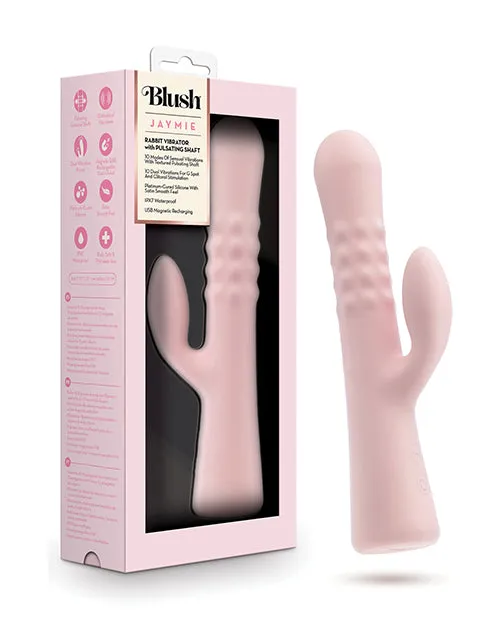 Vibrators Blush Blush Jaymie Rechargeable Silicone Rabbit Vibrator Pink Vibrators Blush Blush Jaymie Rechargeable Silicone Rabbit Vibrator Pink