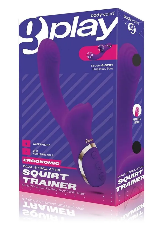 Vibrators Bodywand Bodywand GPlay Rechargeable Silicone GSpot and Clitoral Vibrator Purple Vibrators Bodywand Bodywand GPlay Rechargeable Silicone GSpot and Clitoral Vibrator Purple