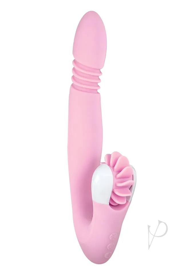 Vibrators Devine Devine Vibes Orgasm Wheel and Stroker Rechargeable Silicone Dual Vibrator Pink