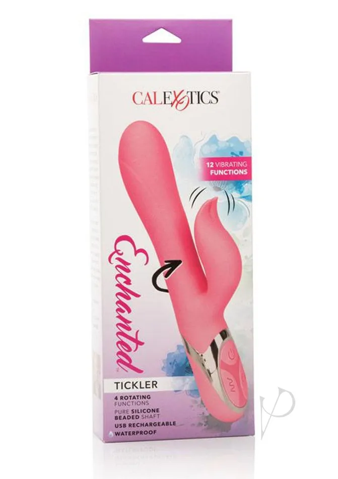 Vibrators Enchanted Enchanted Tickler Silicone Rechargeable Rabbit Vibrator Pink Vibrators Enchanted Enchanted Tickler Silicone Rechargeable Rabbit Vibrator Pink