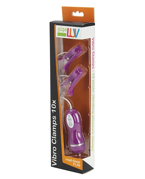 Vibrators Gigaluv GigaLuv Vibro Clamps 10 Functions Purple Vibrators Gigaluv GigaLuv Vibro Clamps 10 Functions Purple
