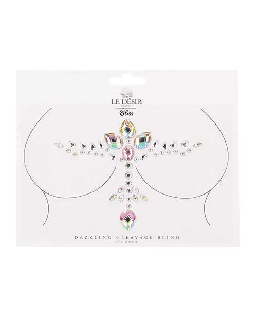 Vibrators Le Desir By Shots Shots Bliss Dazzling Cleavage Bling Sticker OS