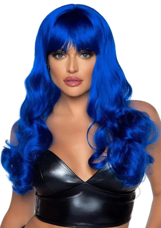 Vibrators Leg Avenue Leg Avenue Misfit Long Wavy Bang Wig OS Blue