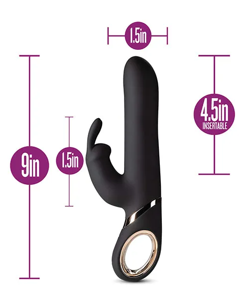 Vibrators Lush By Blush Blush Victoria Rechargeable Silicone Rabbit Vibrator Black Vibrators Lush By Blush Blush Victoria Rechargeable Silicone Rabbit Vibrator Black