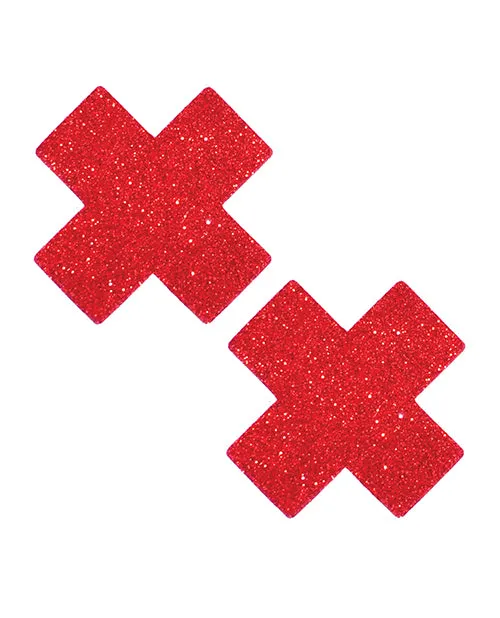 Vibrators Neva Nude Neva Nude Ravish Me Glitter X Factor Pasties Red OS