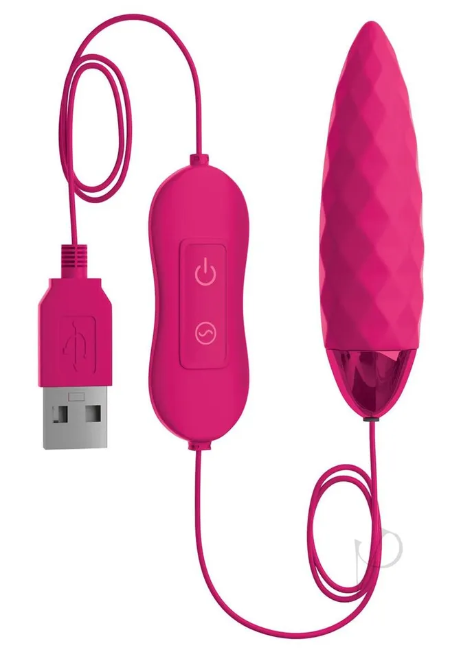 Vibrators Omg OMG Bullets Fun USBPowered Silicone Vibrating Bullet Pink