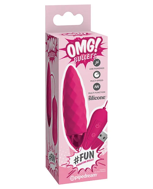 Vibrators Omg OMG Bullets Fun USBPowered Silicone Vibrating Bullet Pink