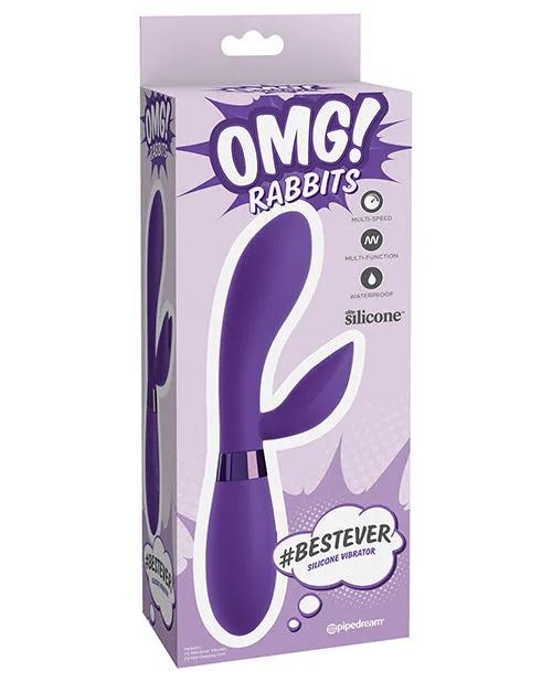Vibrators OMG Rabbits Bestever Silicone Vibrator Purple Omg