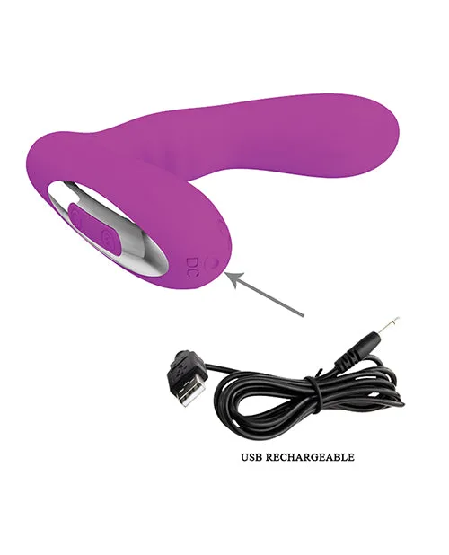 Vibrators Pretty Love Pretty Love Piper Double Pulsation Vibe Fuchsia