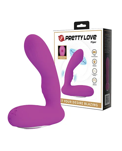 Vibrators Pretty Love Pretty Love Piper Double Pulsation Vibe Fuchsia