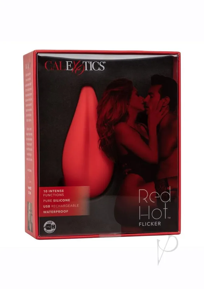 Vibrators Red Hot Red Hot Flicker Rechargeable Silicone Massager Red