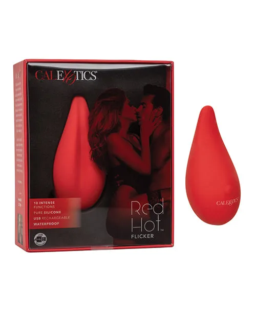 Vibrators Red Hot Red Hot Flicker Rechargeable Silicone Massager Red