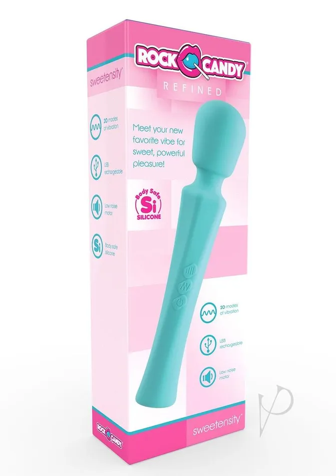 Vibrators Rock Candy Toys Rock Candy Sweetensity Rechargeable Silicone Vibrating Wand Blue Vibrators Rock Candy Toys Rock Candy Sweetensity Rechargeable Silicone Vibrating Wand Blue