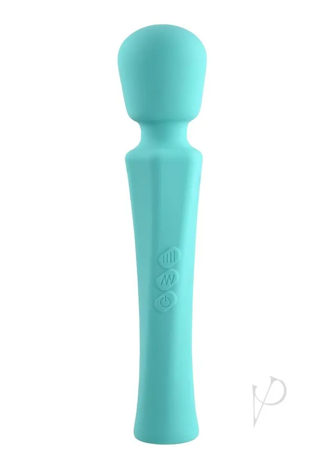 Vibrators Rock Candy Toys Rock Candy Sweetensity Rechargeable Silicone Vibrating Wand Blue