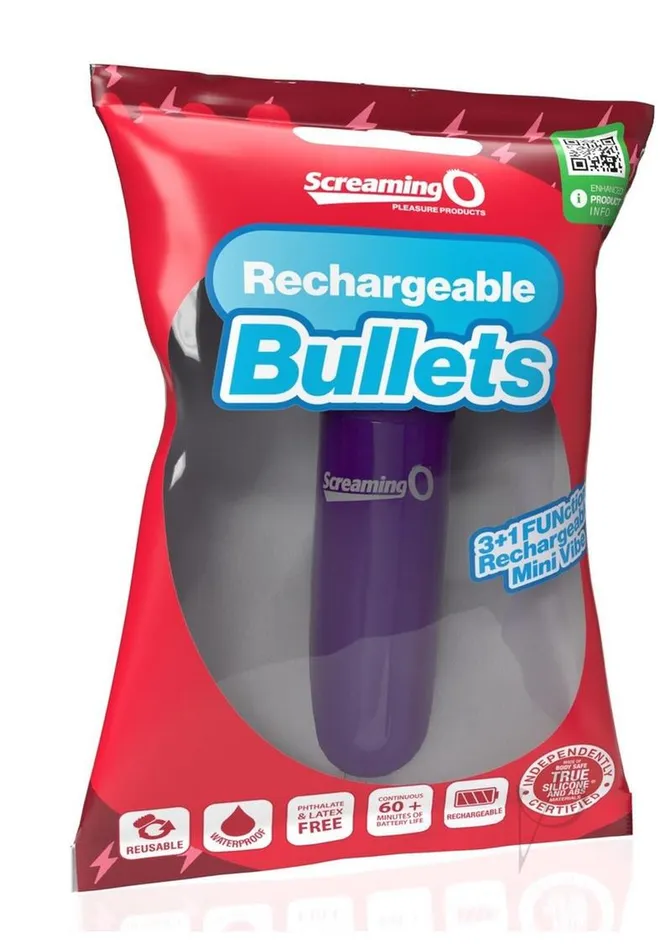 Vibrators Screaming O Rechargeable Bullets Purple Screaming O