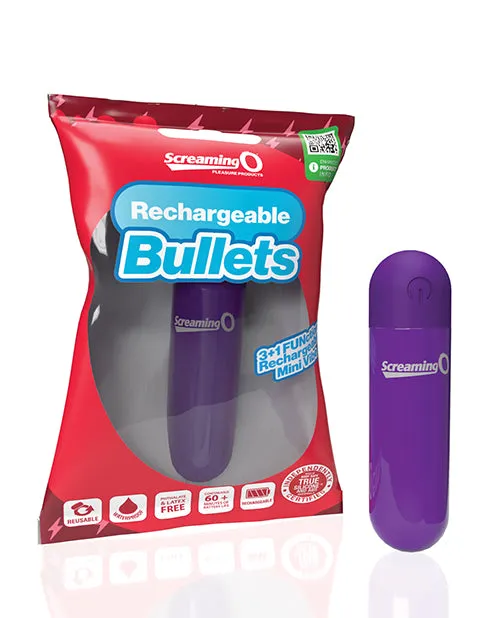 Vibrators Screaming O Rechargeable Bullets Purple Screaming O