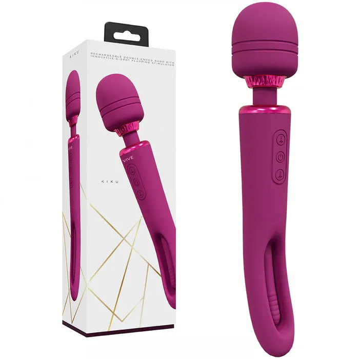 Vibrators Shots Toys Vive Pink Dual End Massage Wand