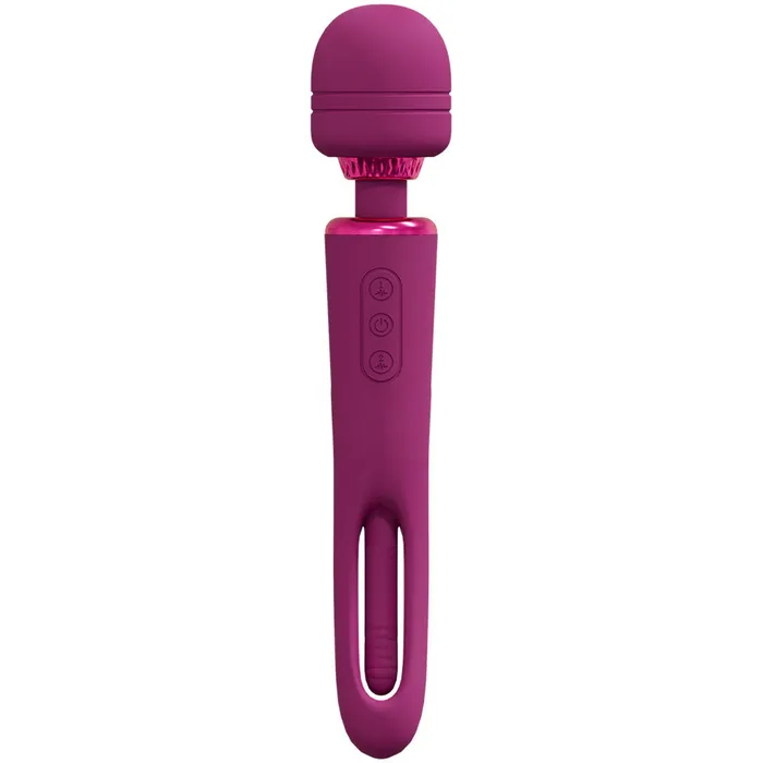 Vibrators Shots Toys Vive Pink Dual End Massage Wand