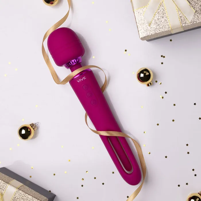 Vibrators Shots Toys Vive Pink Dual End Massage Wand
