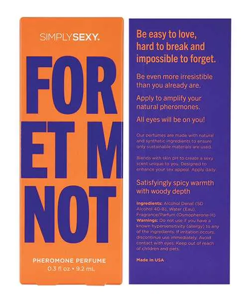 Vibrators Simply Sexy Pheromone Perfume Forget Me Not Spray 03oz Simply Sexy Vibrators Simply Sexy Pheromone Perfume Forget Me Not Spray 03oz Simply Sexy