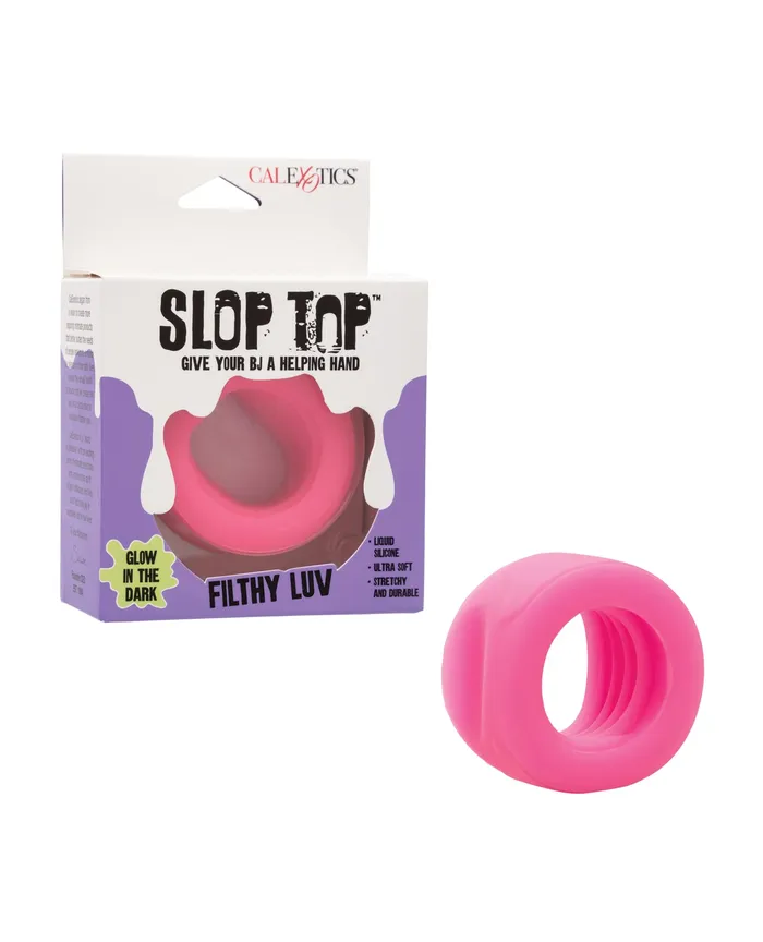 Vibrators Slop Top Filthy Luv Silicone Dual Entry Pink Slop Top