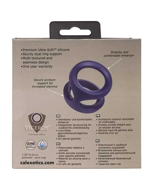 Viceroy Dual Ring Silicone Cock Ring Blue Viceroy Male Sex Toys Viceroy Dual Ring Silicone Cock Ring Blue Viceroy Male Sex Toys