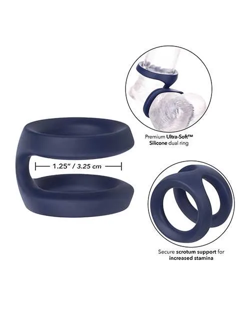 Viceroy Dual Ring Silicone Cock Ring Blue Viceroy Male Sex Toys Viceroy Dual Ring Silicone Cock Ring Blue Viceroy Male Sex Toys