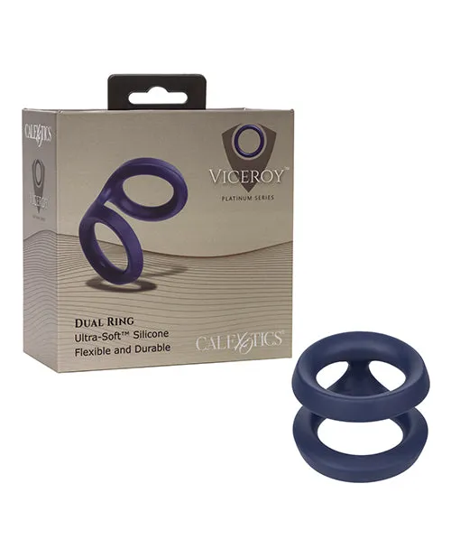 Viceroy Dual Ring Silicone Cock Ring Blue Viceroy Male Sex Toys Viceroy Dual Ring Silicone Cock Ring Blue Viceroy Male Sex Toys