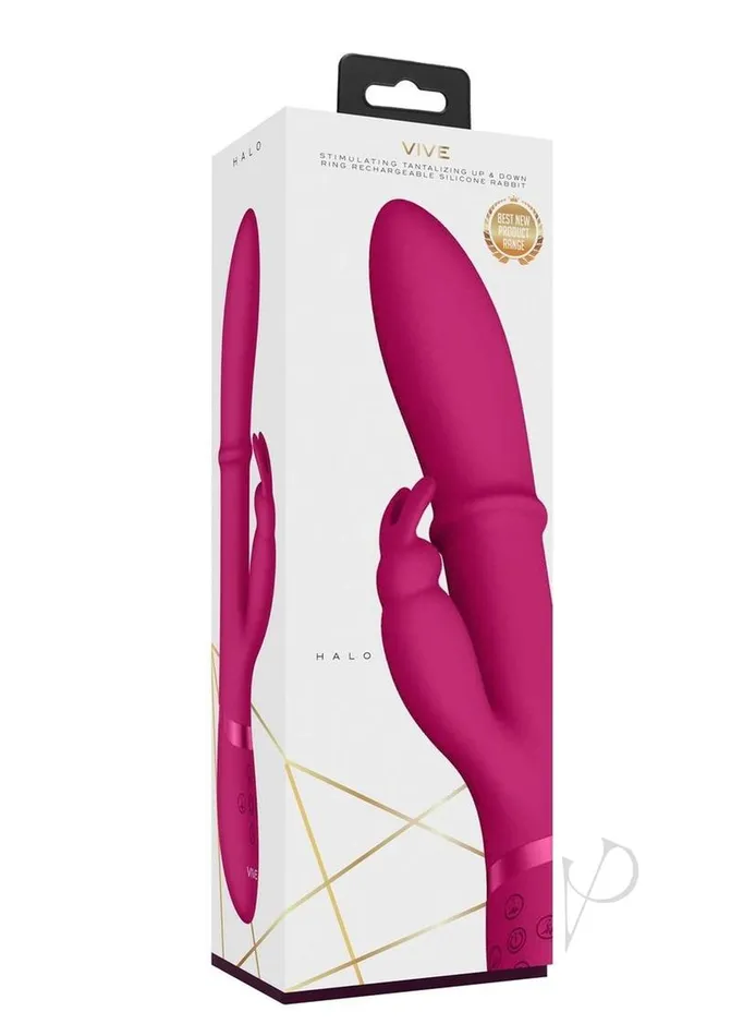 Vive By Shots Vibrators Vive Halo Rechargeable Silicone Ring Rabbit Vibrator Pink Vive By Shots Vibrators Vive Halo Rechargeable Silicone Ring Rabbit Vibrator Pink