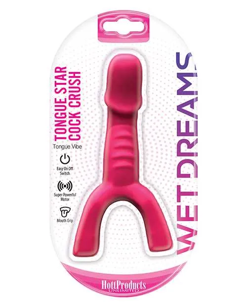 Wet Dreams Tongue Star Cock Crush Vibe Pink Wet Dreams Vibrators