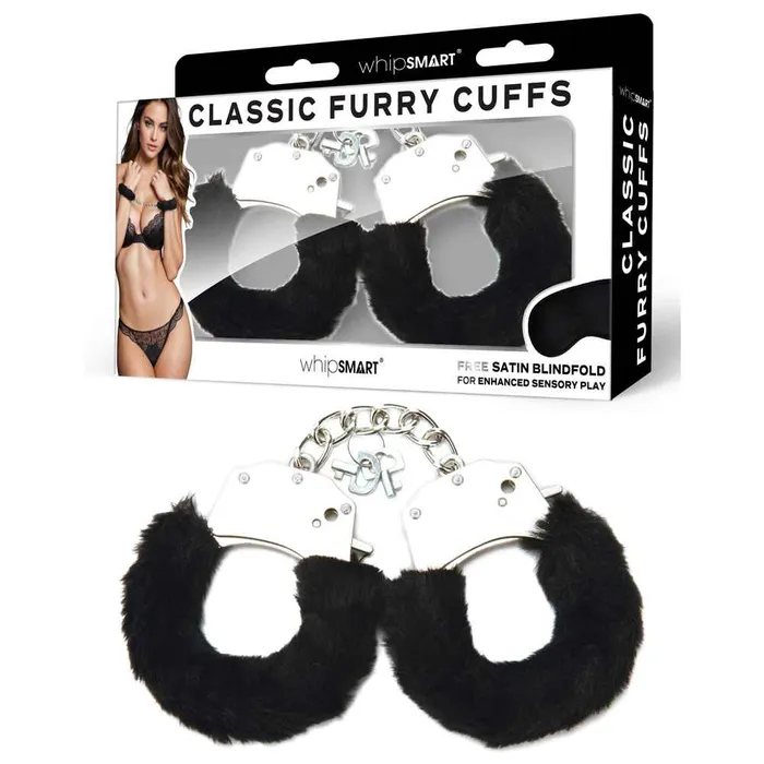 WhipSmart Anal WhipSmart Classic Furry Cuffs Black