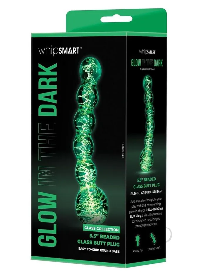 Whipsmart Beaded Glass Butt Plug 55in Clear Whipsmart Anal
