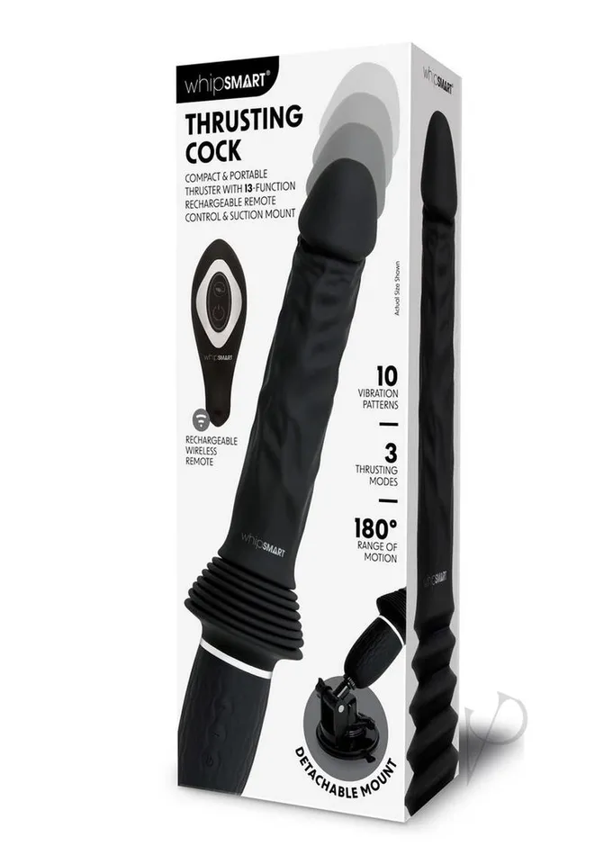 Whipsmart Thrusting Rechargeable Silicone Cock with Remote Control Black Whipsmart Female Sex Toys Whipsmart Thrusting Rechargeable Silicone Cock with Remote Control Black Whipsmart Female Sex Toys