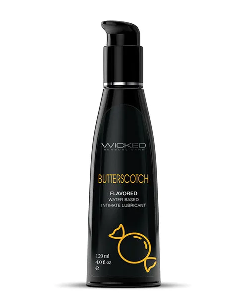 Wicked Aqua Lubricants Wicked Aqua Water Based Flavored Lubricant Butterscotch 4oz