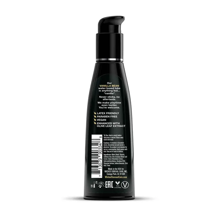 Wicked Dildos Wicked Aqua Vanilla Bean Water Based Lubricant 120ml