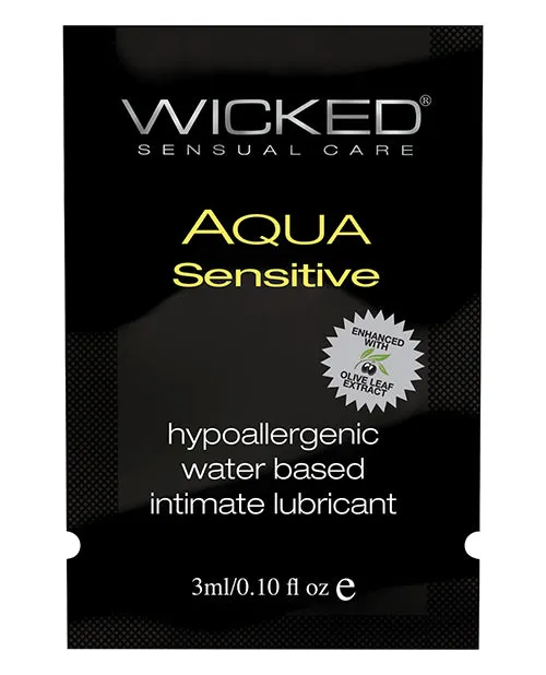 Wicked Sensual Care Hypoallergenic Aqua Sensitive Water Based Lubricant 1 oz Wicked Sensual Care Lubricants Wicked Sensual Care Hypoallergenic Aqua Sensitive Water Based Lubricant 1 oz Wicked Sensual Care Lubricants