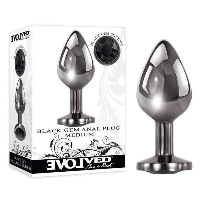 Wild Night Fantasies Anal Evolved Black Gem Anal Plug Medium